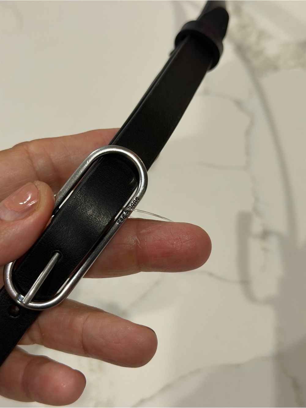 NEW Rag & Bone Rounded Rebound Leather Belt - L - Picture 6 of 7